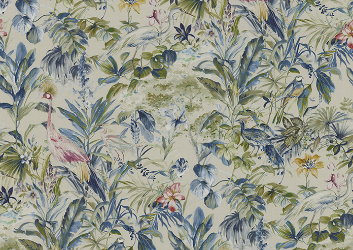 Paradise, Saxon Blue - Made to Measure Curtains - Image 8